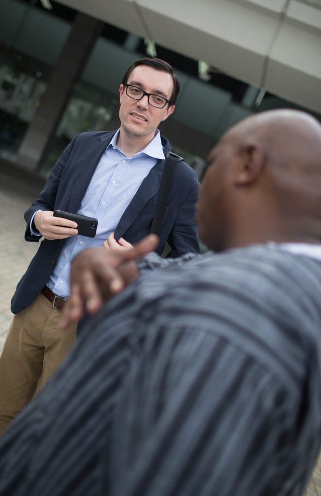 Josh Talking to UN Special Rapporteur