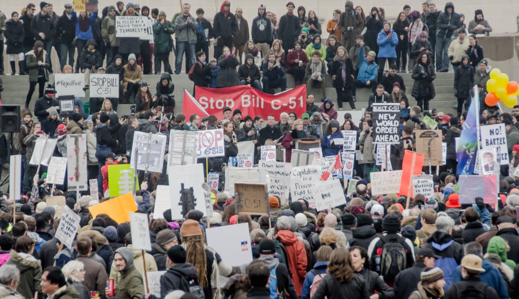 Anti Bill C-51 Demonstration in Toronto ( Nicolai Grut)